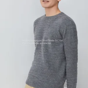 Custom Wholesale Round Neck 100% Men Sweaters Cashmere Knitted Sweater For Men thumbnail-1