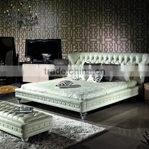 European Style Luxury Leather Bed/soft Bed thumbnail-3