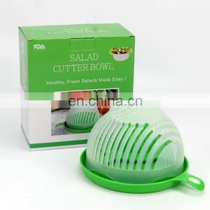 Salad Cutter Bowl, Fast Fruit Vegetable Salad Chopper Bowl, Fresh Salad Slicer Bowl thumbnail-1