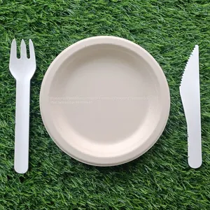Eco Friendly Waterproof Paper Pulp Biodegradable Customized Disposable Kitchen Utensil Fork thumbnail-4