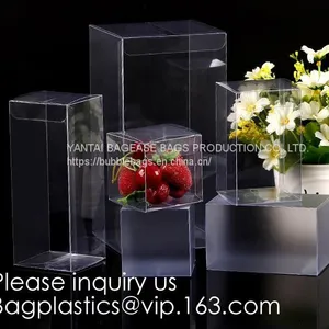 Frosted Plastic Box With Hanging Hole, Plastic Folding Box Custom PET/PVC/PS Folding Box thumbnail-1