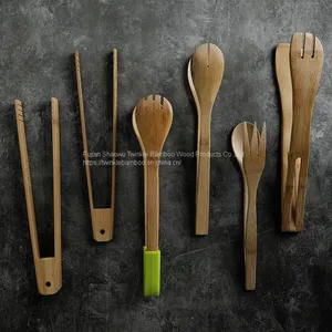 Bamboo Tongs for Bread /bambu Tong Big Tong for BBQ From Twinkle Bamboo Food Tongs thumbnail-2