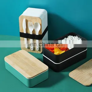 High Quality Plain Tiffin 2 Layer Stackable Lunch Box Containers Accessories Set With Removable Compartment Kind Pack for Kids thumbnail-3