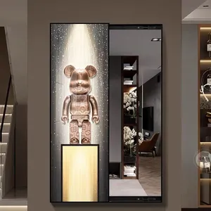 Full Body Mirror Hidden Mirror Push-pull Vanity Mirror Invisible Modern Light Luxury Bedroom Decoration Painting12 thumbnail-1