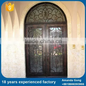 Hi-Quality Front Double Entry Door Wrought Iron Gates thumbnail-1