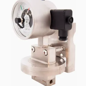 Electrical Contact 4~20mA, 25Kpa Diaphragm Point Contact Differential Pressure Pressure Gauge 1.6 Accuracy 100mm Dial thumbnail-1