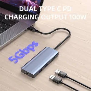 Aluminum 9-in-1 TYPE-C USB3.2 Gen2 HUB Docking Station thumbnail-4