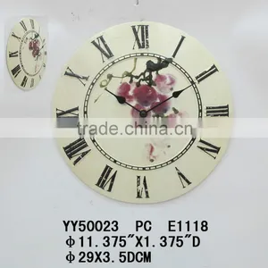 Vintage Round Metal Wall Clock, Small Cheap Clock thumbnail-1