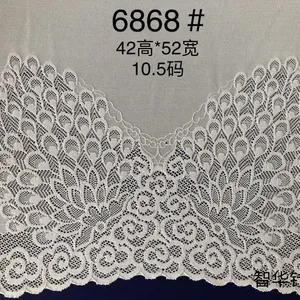 Hot Selling Lace Accessories 16-50cm Wide Floral Stretchy Lace Elastic Trim Fabric for Garment & DIY Craft Supply thumbnail-5