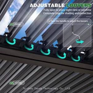 3*6m Waterproof and Easy Assemble Outdoor Pergola thumbnail-3