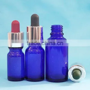 30ml Surface Printed Glass Bottle, Spraying Blue Glass Bottle, Essential Oil Blue Glass Dropper Bottle thumbnail-2