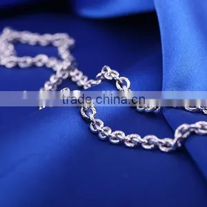 Simple Design Fashion Jewelry Rhodium Plated Cheapcable Chain Necklace thumbnail-6