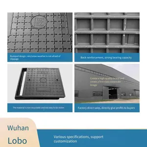 Lubao Composite Resin Square Manhole Cover Manufacturer for Municipal Sewage Pipes 400*600, Suitable for Power Projects and Chemical Plants thumbnail-3