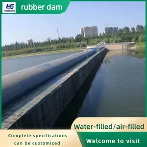Small River Channel Water Retaining Dam, Ecological Weir Dam, Landscape Water Filling Steel Wire Frameless Integrated Slope Rubber Dam thumbnail-4