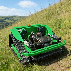 Remote Control Lawn Mower Robot 600mm Cut 45 Degree Slope Crawler for Community Green Space thumbnail-1