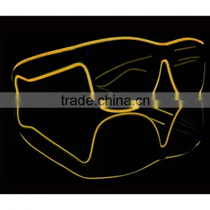 EL Light up Flashing Wire Framed Sunglasses for Parties thumbnail-2