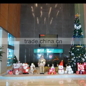 Huge Christmas Santa With Gold Gifts Bag/Standing Shopping Christmas Santa thumbnail-1