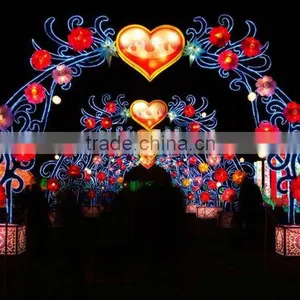 Hanging Flower & Hearts Lights Arches Decorations thumbnail-1