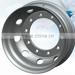 Aluminum Rims 19.5R Light Weight Alloy Wheels 8 Holes Stocks Rim thumbnail-1