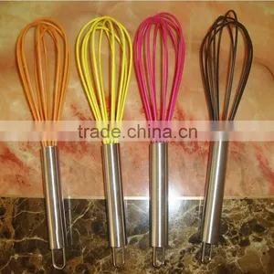 Manufacturer Cheap Novelty Egg Beater 9inch Stainless Steel +Silicone Egg Whisk/Beater Better Beater Egg Whisk Logo Printed thumbnail-4