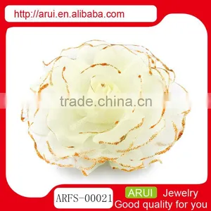 China Fashion Gold and White Wedding Hair Flower Hair Accessories thumbnail-1