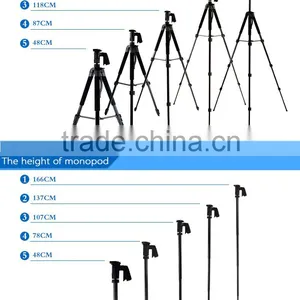 Heavy Duty 1.8m 4secion Portable Fashionable Multi-functional Professional Tripod With Ball Head thumbnail-6