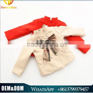 Autumn Winter Brand Children Bowknot Coat Girl Coat Kids Coat Baby Coat thumbnail-1