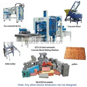 QT4-20 Semi-automatic Brick Block Machine Manufacture thumbnail-1