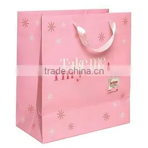 Cute Paper Shopping Bag With Ribbon Handle thumbnail-1