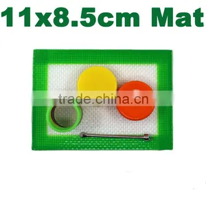 11*8.5cm Silicone Rubber Dab Mat Butane Hash Bho Oil Silicone Pad Heat Resistant Fiber Glass Silicone Wax Mat thumbnail-4
