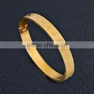 Wholesale Star Carving Pattern Stainless Steel Bracelet Bangle Can Open SMJ0054 thumbnail-5