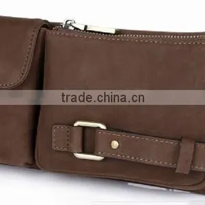 Cow Leather Men Sports Waitst Bag Brands Leather Man Bag Tool Bag thumbnail-2