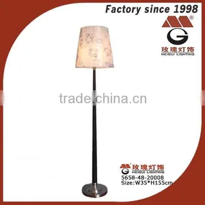 Wood Hotel Floor Lamps With Outlets on Metal Base thumbnail-1