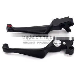 BJ-LS241-022 Costom Black Skull End Billet Aluminum Motorcycle Clutch Brake Lever For Harley thumbnail-3