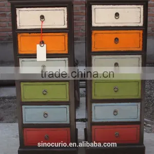 Chinese Antique Colorful File Cabinet thumbnail-1