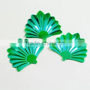 Hot Sale Popular Green Color Fan-shaped Sequin for Table Cloth Weddings thumbnail-3
