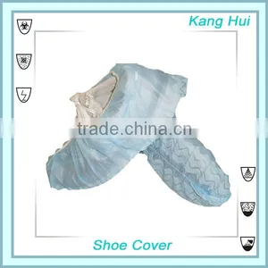 White Disposable pp Non-woven Shoe Cover With Elastic thumbnail-1