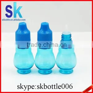 10ml Blue PET e Liquid Plastic Bottles Child Tamperproof Cap With Press in Tip thumbnail-3