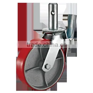 Scaffolding Casters With Brake and Cast Iron Core Wheels thumbnail-2