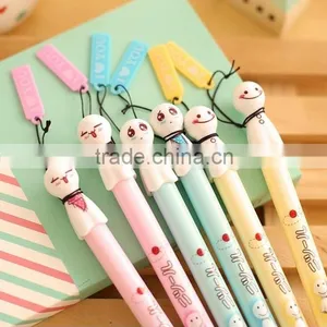 0.38mm Cute Expressions Snowman Gel Pen Ink Marker Pen School Office Supply Escolar Papelaria thumbnail-1