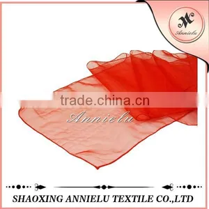 Cheap 13"*108" Red Snow Organza Table Runner thumbnail-1