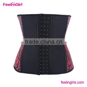 China Floral Printed 9 Steel Boned Waist Trainer thumbnail-3