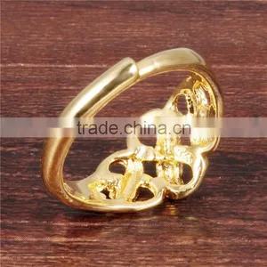 2016 Brass Fashion 18K Gold Plated Jewellery Infinity Symbol Ring thumbnail-4