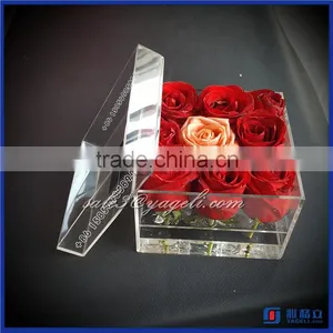 Custom Printed Clear Flower Delivery Box , Elegant Acrylic Flower Packaging Box thumbnail-1