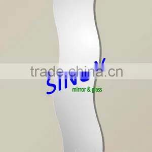 High Quality Wave Silver Mirror Glass For Home Decoration in Customer Size thumbnail-2