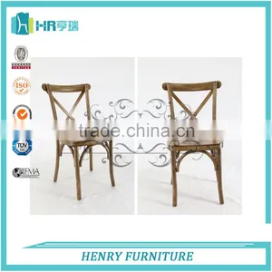 Good Quality Henry Dining Furniture Wooden Cross Back Chair thumbnail-1
