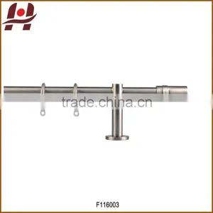 F116003 Metal Iron Aluminium Stainless Steel Brass Plated Plain Twisted Extensible Telescopic Window Curtain Poles Rods Pipes thumbnail-1