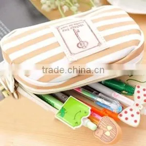 Promotional Striped Canvas Small Cosmetic Bags thumbnail-2