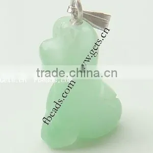 19x13x8mm Green Animal Cats Eye Pendants thumbnail-1