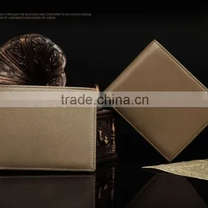 Custom Handmade Fashion pu Leather Square Business Card Holder thumbnail-5